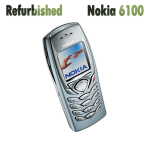 Renoveeritud Nokia lukustamata originaal Nokia 6100 GSM Triband mobiiltelefon Simple Set helesinine v&auml;rv