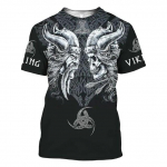 Viking Symbol Printing T-s&auml;rk Meeste suvine l&uuml;hikeste varrukatega Harajuku s&auml;rk Hip-hop Meeste Naiste Moodne T-s&auml;rk L