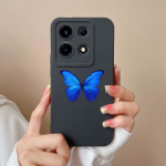 Itel S23 Plus A60s A05S Infinix Hot 30 Play 30i Tecno Pova 4 5 Pro &uuml;mbris Butterfly p&auml;evalill matt ruudukujuline pehme silikoon p&otilde;rutuskindlad kaitserauad Infinix GT 10 Pro