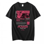 Chainsaw Man Power T-s&auml;rk Unisex Esteetiline Paari Graafilised T-s&auml;rgid Topid Unisex Naiste &Uuml;lisuur L&uuml;hikeste Varrukatega T-s&auml;rk Harajuku Kawaii 4XL