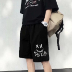 Meeste vabaaja l&uuml;hikesed p&uuml;ksid Mood suured meeste mustriga tr&uuml;kitud l&uuml;hikesed p&uuml;ksid Hip Hop t&auml;nava l&uuml;hikesed p&uuml;ksid meeste n&ouml;&ouml;riga l&uuml;hikesed p&uuml;ksid meeste sport 2XL must