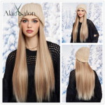 ALAN EATON M&uuml;tsiparukad M&uuml;ts juustega Blond V&auml;rv Parukas Must M&uuml;ts Connect S&uuml;nteetilised Juuksepikendused Naistele Daily Party High Temperature Fiber beige