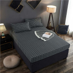 100% pestud puuvillast sobitatud lina elastne lint voodilina higi neelav hingav voodipesu kattemadrats 2 padjap&uuml;&uuml;riga 90 X 200cm 3PCS
