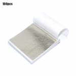 100 tk Art Design paberilehed Puhas l&auml;ikiv kuld h&otilde;bedane roosikulla leht kullamiseks