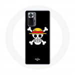 Coque pour Xiaomi Redmi Note 10 Pro One Piece Manga Tete de Mort Fond Noir