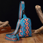 Vintage l&otilde;uendiga tr&uuml;kitud Bohemian naiste rinnakott Crossbody kott One Size