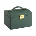 Kunstnahast ehete hoiukarp koos peegliga kaasaskantava k&auml;epidemega 3-kihiline k&otilde;rvar&otilde;ngas, kaelakee, k&auml;ev&otilde;ru, hoidja hoidja konteineri &uuml;mbris