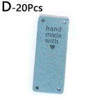 20 tk k&auml;sitsi valmistatud armastusega m&uuml;tsi jaoks Teksakott PU-nahast sildid V&auml;rvilised &otilde;mblustarvikud