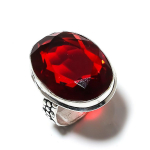 Natural Mozambique Garnet Gemstone 925 Sterling Silver Ring Size 9.5 w2t26