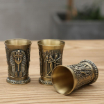 3 tk Egiptuse shot-klaasi komplekt Teraslegeerterasest shot-klaasid Vintage Farao Sfinks Veiniklaaside komplekt Baari Pubi Klubi Restorani ja Koduseks Kasutamiseks Joogin&otilde;ud Sphinx + Pharaoh + Kobold
