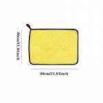 Pehme autopesur&auml;tik Mikrokiust r&auml;tik Autode puhastuskuivatuslapp Autohoolduslapp Detailidega autopesur&auml;tik Autotarvikud 30*30cm/11.81*11.81inch kollane