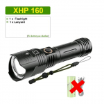12000LM XHP160 Kaasaskantav K&otilde;rge V&otilde;imsusega LED-taskulamp USB-laetav T&otilde;rvik Veekindel Suumitav Laterna 18650/26650 Akuga without battery must