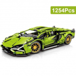 Ehitusplokid Linna mehaaniline kiiruss&otilde;iduk Superauto klotsid M&auml;nguasjad Lastele t&auml;iskasvanutele m&otilde;eldud kingitus