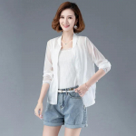 &Scaron;ikk Ruffle Roosa Bomber jakid Naiste Plus Size 5XL Suvised &otilde;hukesed p&auml;ikesekaitsetopsid pikkade varrukatega vaba vabaaja M valge