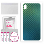 apgo Protective Skin Sticker for the back compatible with Umidigi Power, Wrap Film, Foil, Vinyl - Pattern Carbon Chameleon CAKA1