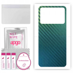 apgo Protective Skin Sticker for the back compatible with Realme Narzo 50I Prime, Wrap Film, Foil, Vinyl - Pattern Carbon Chameleon CAKA1