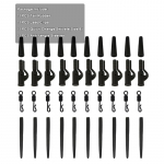 40x karpkalap&uuml;&uuml;gi aksessuaarid ohutus plii klambrid, saba kummist koonus, sasipundumise vastane varrukas, kiirvahetatavad p&ouml;&ouml;rded kalastustarvete jaoks