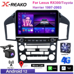 Autoraadio Lexus RX300/Toyota Harrier 1998 1997-2003 Android Multimeedia Video GPS Navigation 2 Din jaoks 6+128+AHD