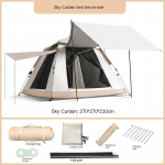 Telgi varikatus 2-&uuml;hes v&auml;lik&auml;mping, automaatne kaasaskantav kokkupandav t&auml;iskomplekt vihmaveekindel 210*210*145CM