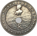 1921 USA AMEERIKA &Uuml;HENDRIIGID Beauty Hobo nikli m&auml;lestusesemed kogutavad suveniirid h&otilde;bem&uuml;ndid