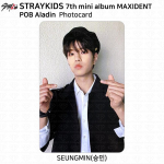 Stray Kidsi 7. minialbum Maxident POB Photocard Aladin JYP Soundwave MK ifive Seungmin - Aladin