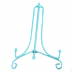 Mini Wrought Iron Easels/Stands/Plate to Display Pictures, Blue, 4''