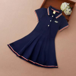 Lastele T&uuml;drukutele Spordikleidid Allat&otilde;mmatav krae suvine l&uuml;hikeste varrukatega puuvillased riided Tennis Golf Spordir&otilde;ivad lastele 140 tumesinine v&auml;rv