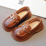 T&uuml;drukute v&auml;ikesed nahast kingad Kevad- ja s&uuml;gisstiilis Briti printsessikingad 26 must