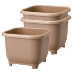 Yamato Plastic eco&eco Win Istutuskast Ruut 38 T&uuml;&uuml;p 380 x 380 x K285mm &Ouml;ko Pruun 3 tk komplekt pruun