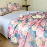Sinine tekk suveks jahutamiseks Patchwork voodikate vooditele &Uuml;he-/Queen-suuruses Suvised tekid / Tekk ilma padjap&uuml;&uuml;rita 150x200cm 1pc