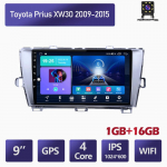 9-tolline Android-autoraadio Carplay Toyota Prius XW30 2009-2015 auto multimeedia videopleier GPS-navigatsioon WIFI 2+32GB 1+16GB