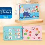 Montessori beebi vaikne raamat Lapse h&otilde;ivatud raamat &otilde;petlik m&auml;nguasi Loogilise eluv&otilde;ime sortimise m&auml;ngum&auml;ng Beebi kleebism&auml;nguasi