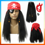 2025. aasta Cosplay Halloweeni piraadi pikk parukas meestele HW935