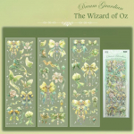 3-leheline retropits-lindiga vibu v&auml;ljal&otilde;igete albumi kirjatarvete kleebis Esteetiline liblikas telefonikleebis DIY Decor Kpop fotokaardi kleebis roheline