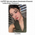 ITZY 5. minialbumi Checkmate ametlik fotokaart KTown4U Lucky Draw Lia - A
