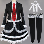 Cosplay kost&uuml;&uuml;m Yasuhiro Taeko kost&uuml;&uuml;m Danganronpa Celestia Ludenberg parukad naistele Lolita vormiriietuse seelik Halloweeni peokleit XS
