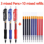 13 tk/komplekt Pastapliiats Sisset&otilde;mmatavad geelpliiatsid Must/punane/sinine tint Suur mahutavus 0,5 mm Vahetatavad t&auml;itematerjalid kontori- ja koolitarbed