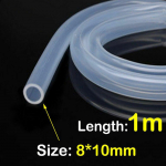 1M ohutu toidukvaliteediga painduv &otilde;lle l&auml;bipaistev voolik toru pehme kummist silikoontoru 1X2mm