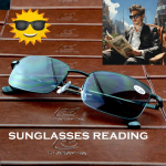 Clara Vida KAKS &Uuml;HES ​​p&auml;ikeseprillid + lugemisprillid Ristk&uuml;likukujulised multifunktsionaalsed prillid v&auml;listingimustes +1 kuni +4 +3.00 must