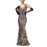 Naiste pidulik seksikas kleit Moodne &uuml;hev&auml;rviline litritega narmaskleit L tumeroheline v&auml;rv