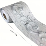 1 rull Elegantne h&otilde;behall lillekujuline tapeet, &auml;&auml;riste eemaldamine ja pulk, koduse lae dekoratiivsed piirded vannitoa ja elutoa k&ouml;&ouml;gi jaoks 1pc