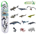 Collecta Mini Marine Animal Figures, 12-osaline komplekt 3, Koreas populaarsed m&auml;nguasjad gray