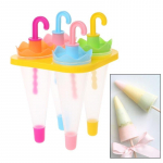 4x vihmavarjukujuline plastikust paprikavormi DIY j&auml;&auml;tisekuubiku valmistamise kandiku komplekt Umbrella