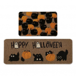 2 tk Halloweeni vaip Vannitoa p&otilde;randamatt Super imav kiiresti kuivav libisemisvastane Pumpkin Ghost Print Mitmeotstarbeline Halloweeni peokaunistus k&ouml;&ouml;k 2pcs 9
