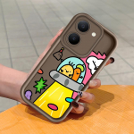 Pehme silikoonist ruudukujulise redeli mustriga telefoni&uuml;mbris, t&auml;ielikult kattev, kaamera p&otilde;rutuskindel kaitse, kummist &uuml;mbris Vivole Vivo Y36I 5G tumepunast v&auml;rvi