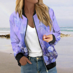 Naiste mood vabaaja tr&uuml;kitud lukuga ja taskutega pikkade varrukatega mantel S khaki