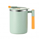 450 ml kohvikruus Lekkekindel laia suuga suure mahutavusega soojusisolatsiooniga roostevabast terasest joogitass kaanega majapidamistarbed 450ML heleroheline v&auml;rv