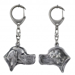 English Pointer - Silver-plated key ring with a dog in a gift box, handbag decoration, backpack pendant by Art-Dog brand