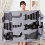 Vannilina marli t&auml;iskasvanutele m&otilde;eldud majapidamises imav ebemevaba vannikile multikas puuvillane liiva vannir&auml;tik armas 70x140cm 70X140cm