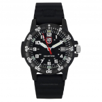 Luminox Leatherback Sea Turtle Silikoonrihm Must sihver Kvarts XS.0301.L 100M Meeste k&auml;ekell must